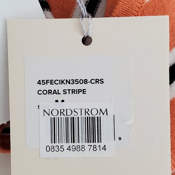 Favorite Daughter Revenge Coral Stripe Knit Sweater Crop Top NEW NWT Size M - Picture 12 of 14